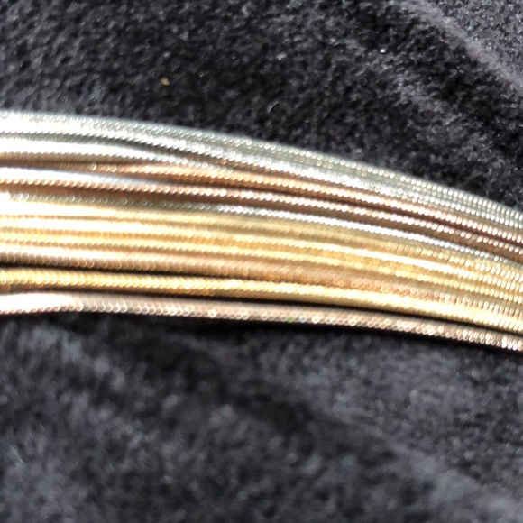 long mixed color liquid  metal necklace - Picture 8 of 9